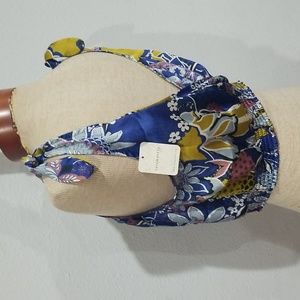 Free People Weekend in Montauk Smocked Crop Tie Strap Tank Blush Combo S…